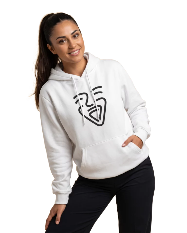Logo Black Hoodie – Model (Frau)