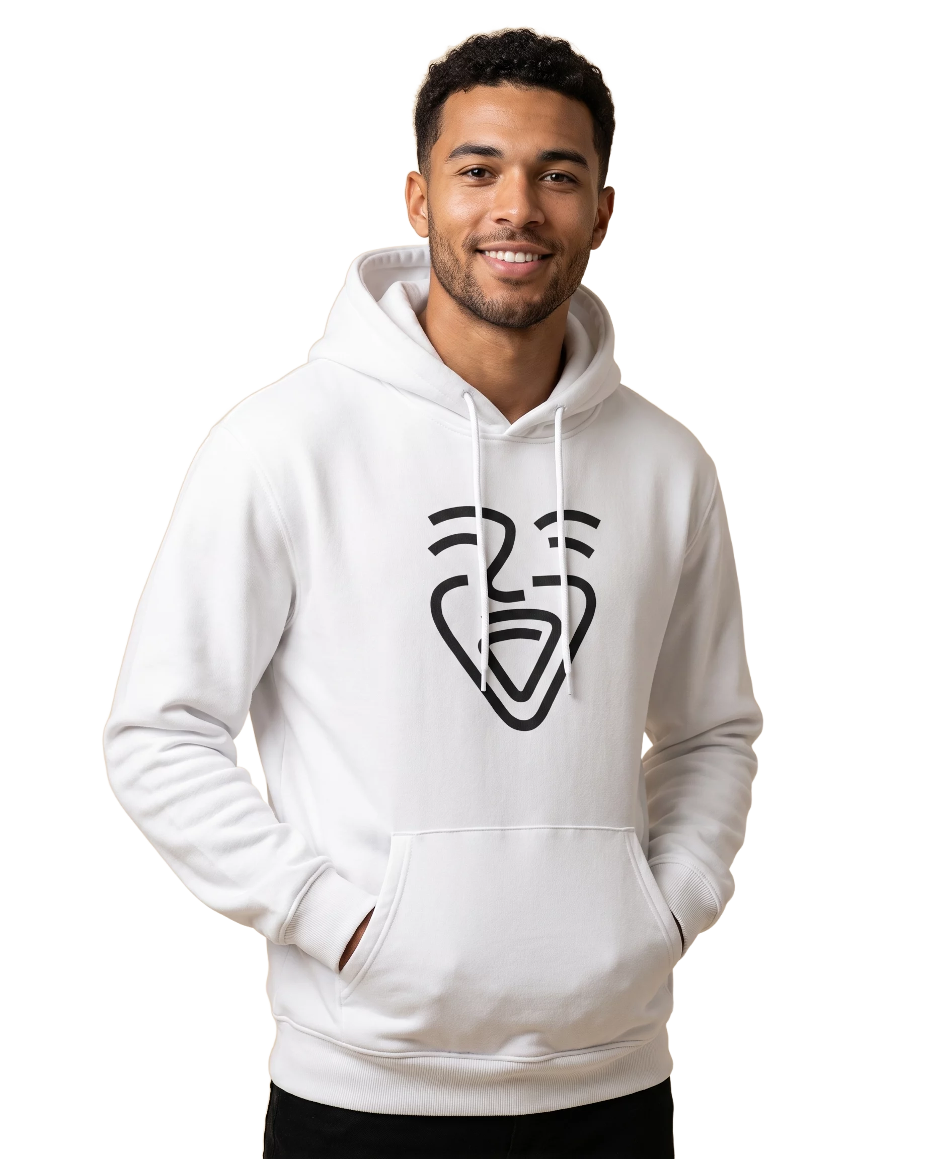 Logo Black Hoodie – Model (Mann)