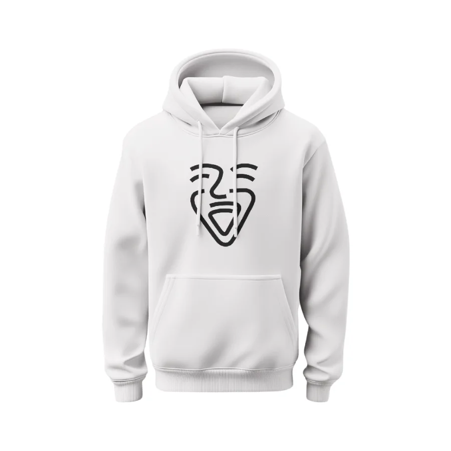 Logo Black Hoodie – Cool Heather Grey