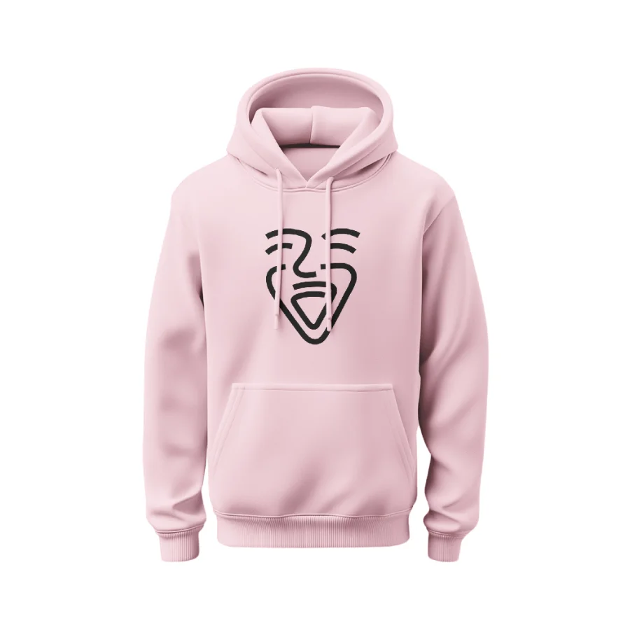 Logo Black Hoodie – Cotton Pink