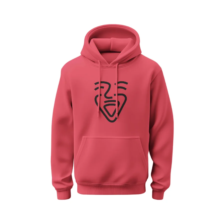 Logo Black Hoodie – Red