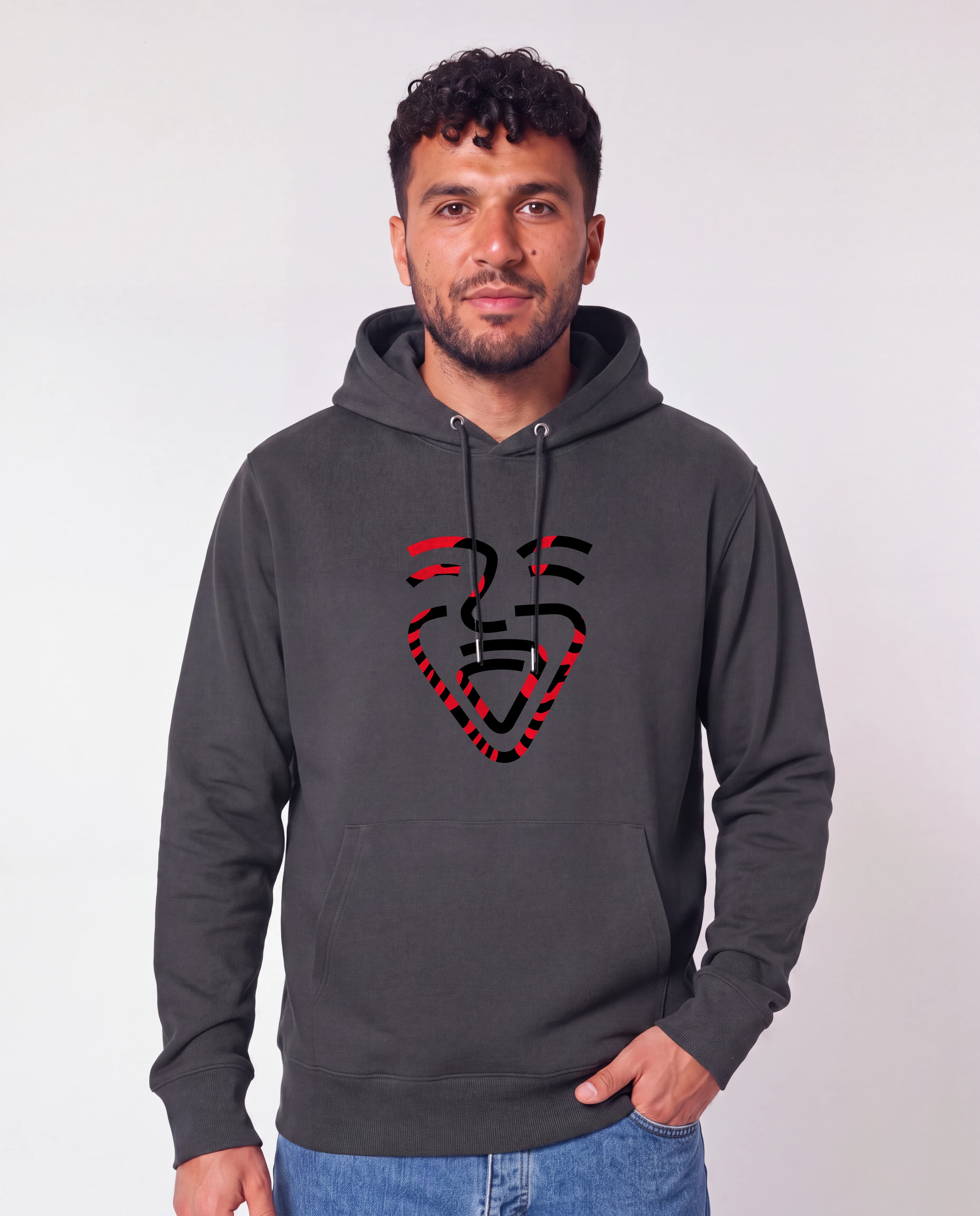 Albanien Hoodie Anthracite – Mann Hüfte