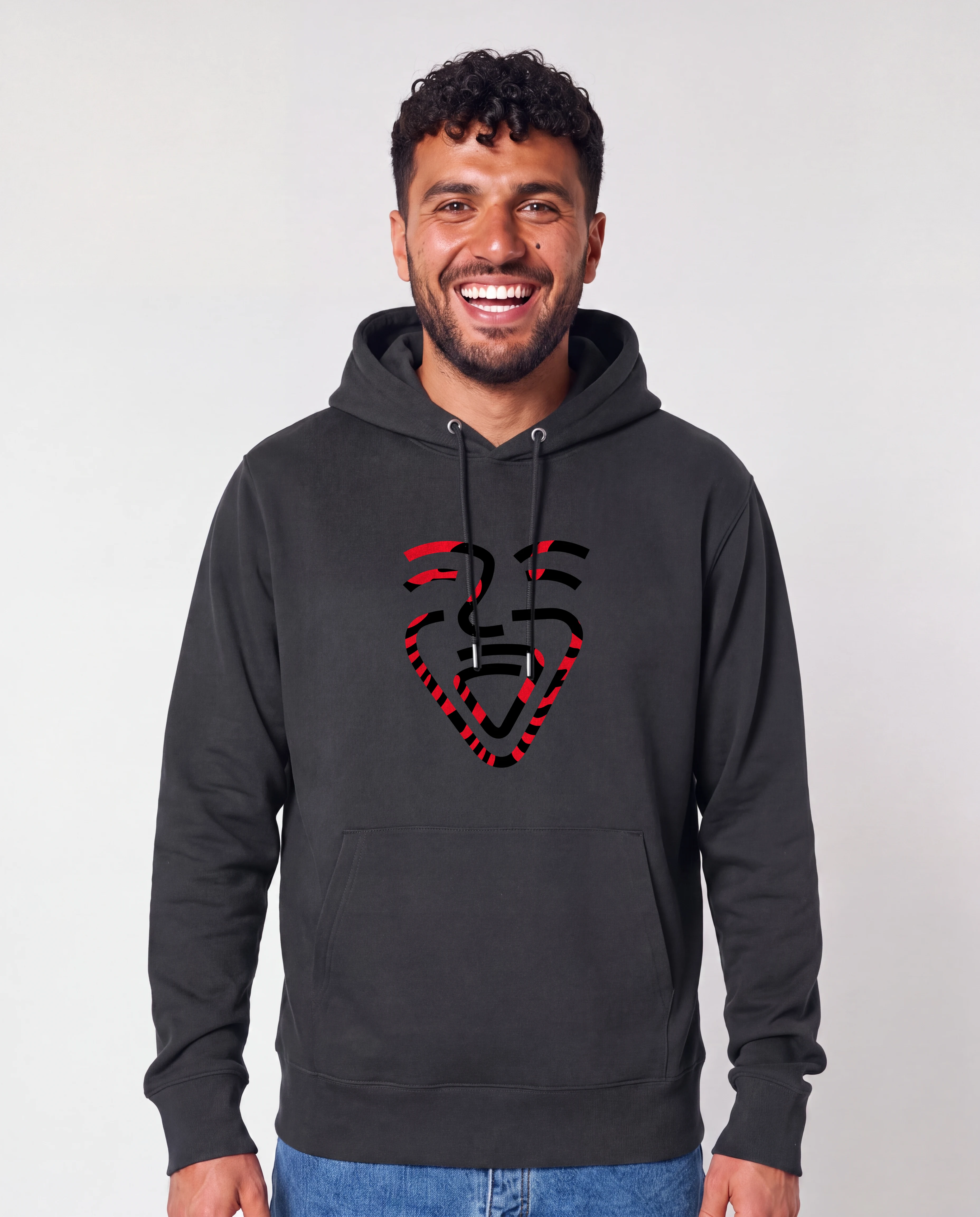 Albanien Hoodie Anthracite – Mann frontal
