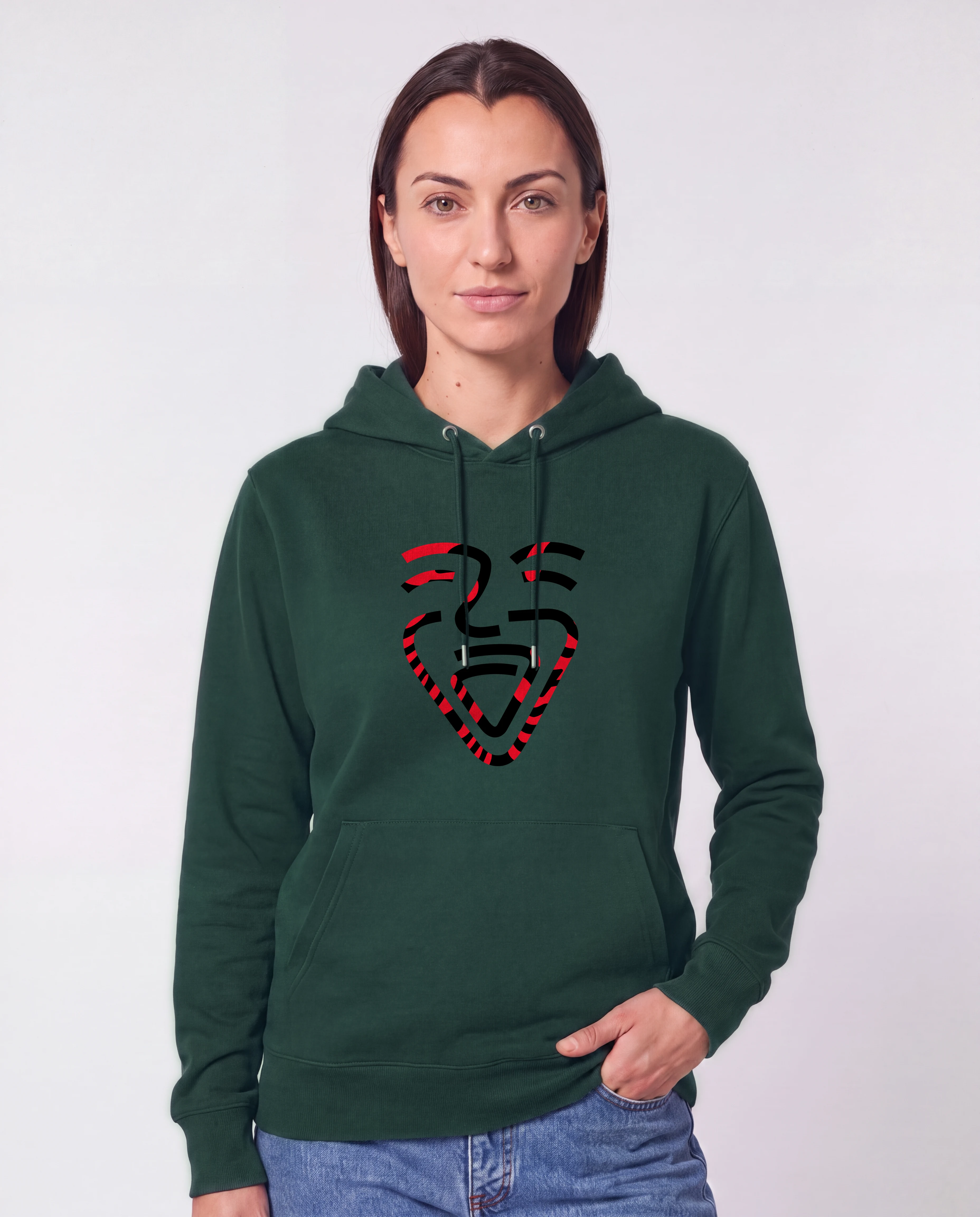 Albanien Hoodie GlazedGreen – Frau Hüfte