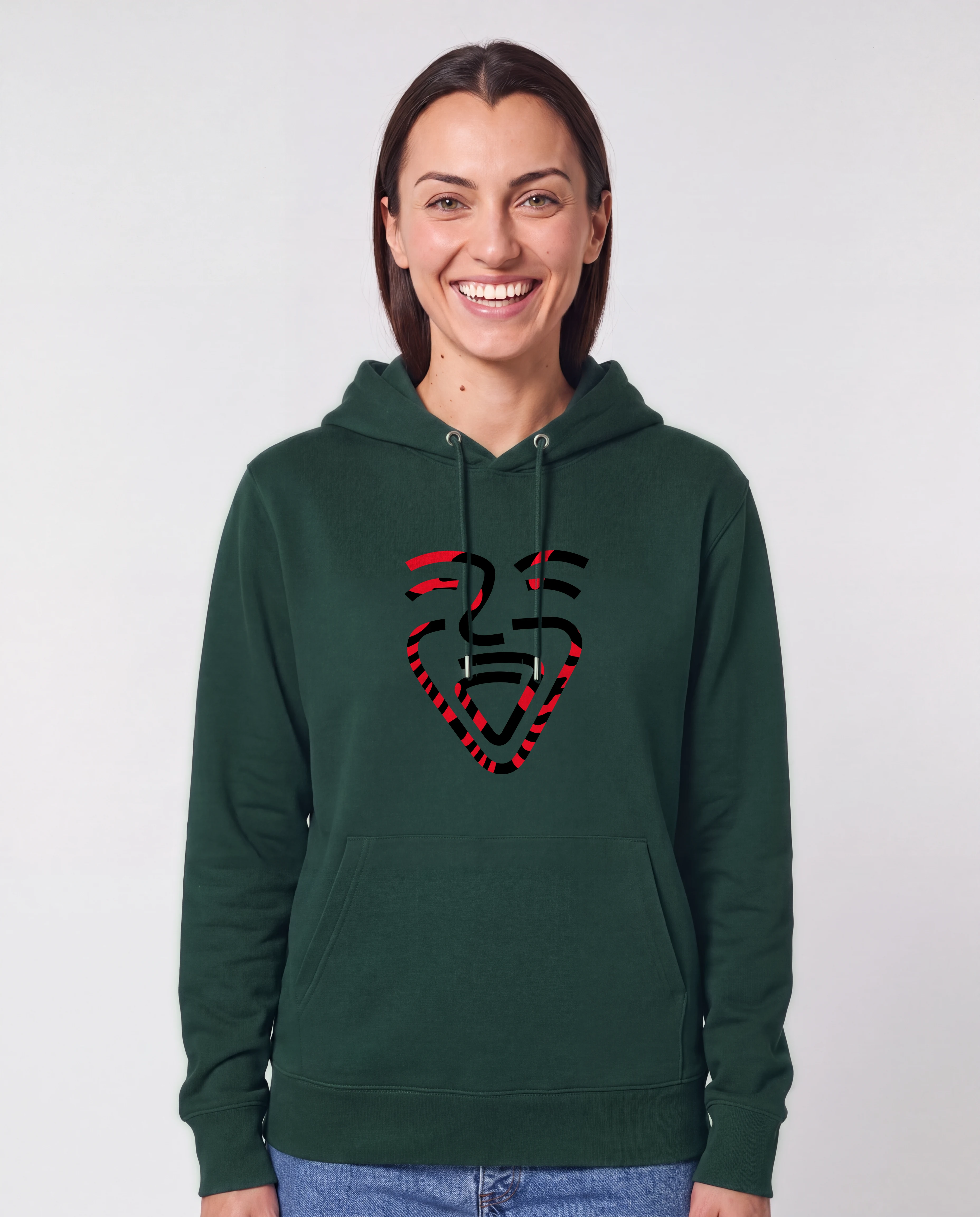 Albanien Hoodie GlazedGreen – Frau frontal