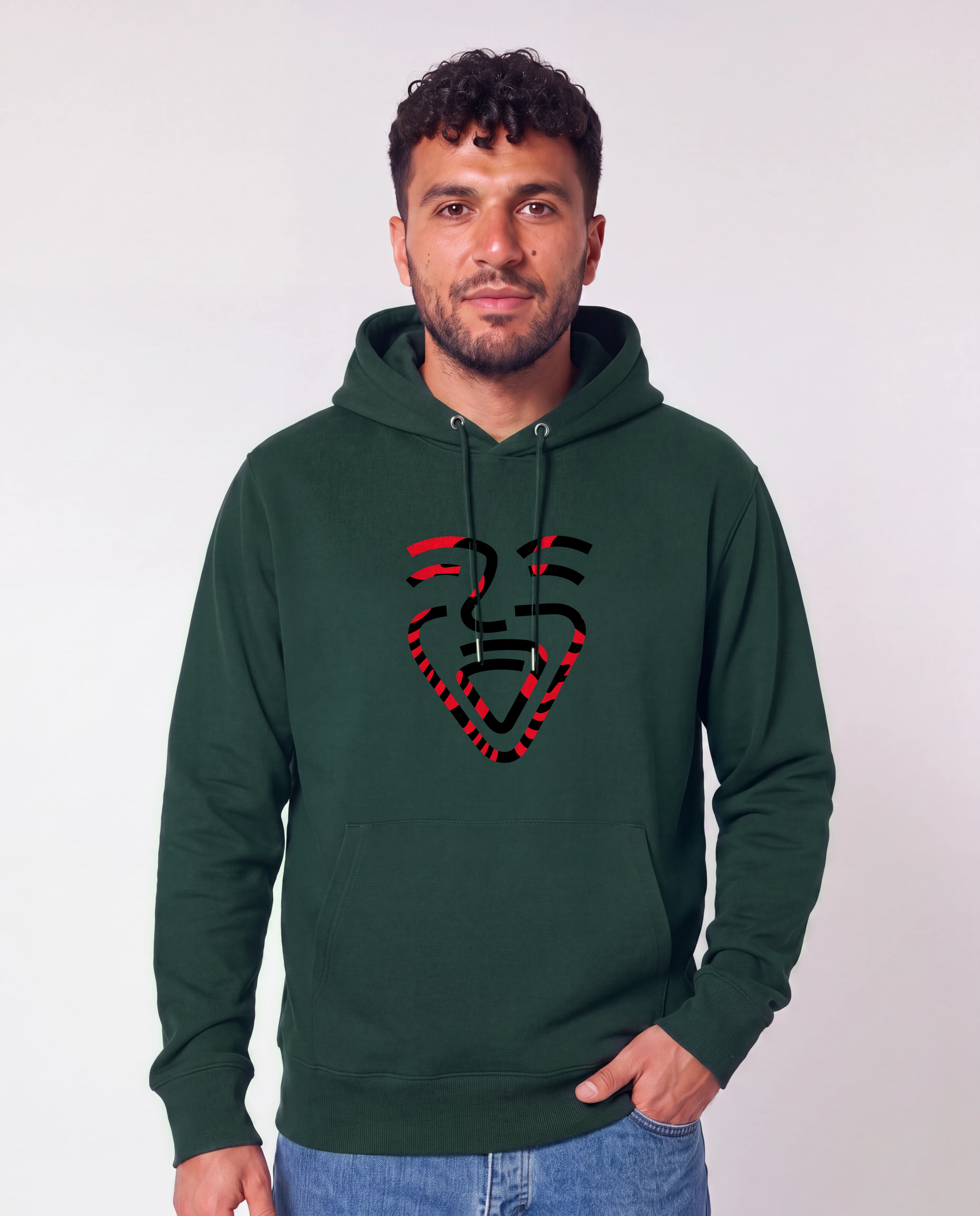 Albanien Hoodie GlazedGreen – Mann Hüfte
