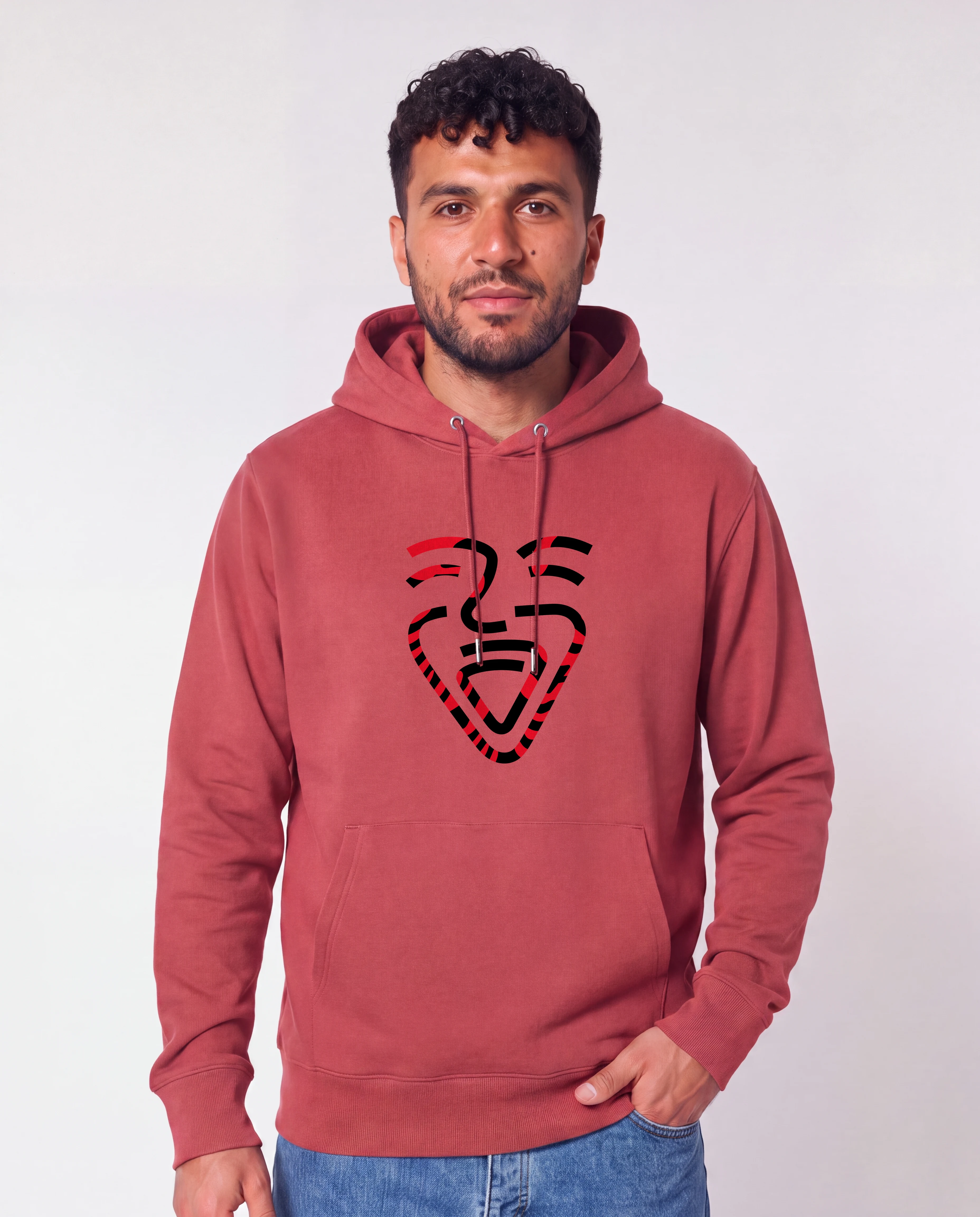 Albanien Hoodie Red – Mann Hüfte