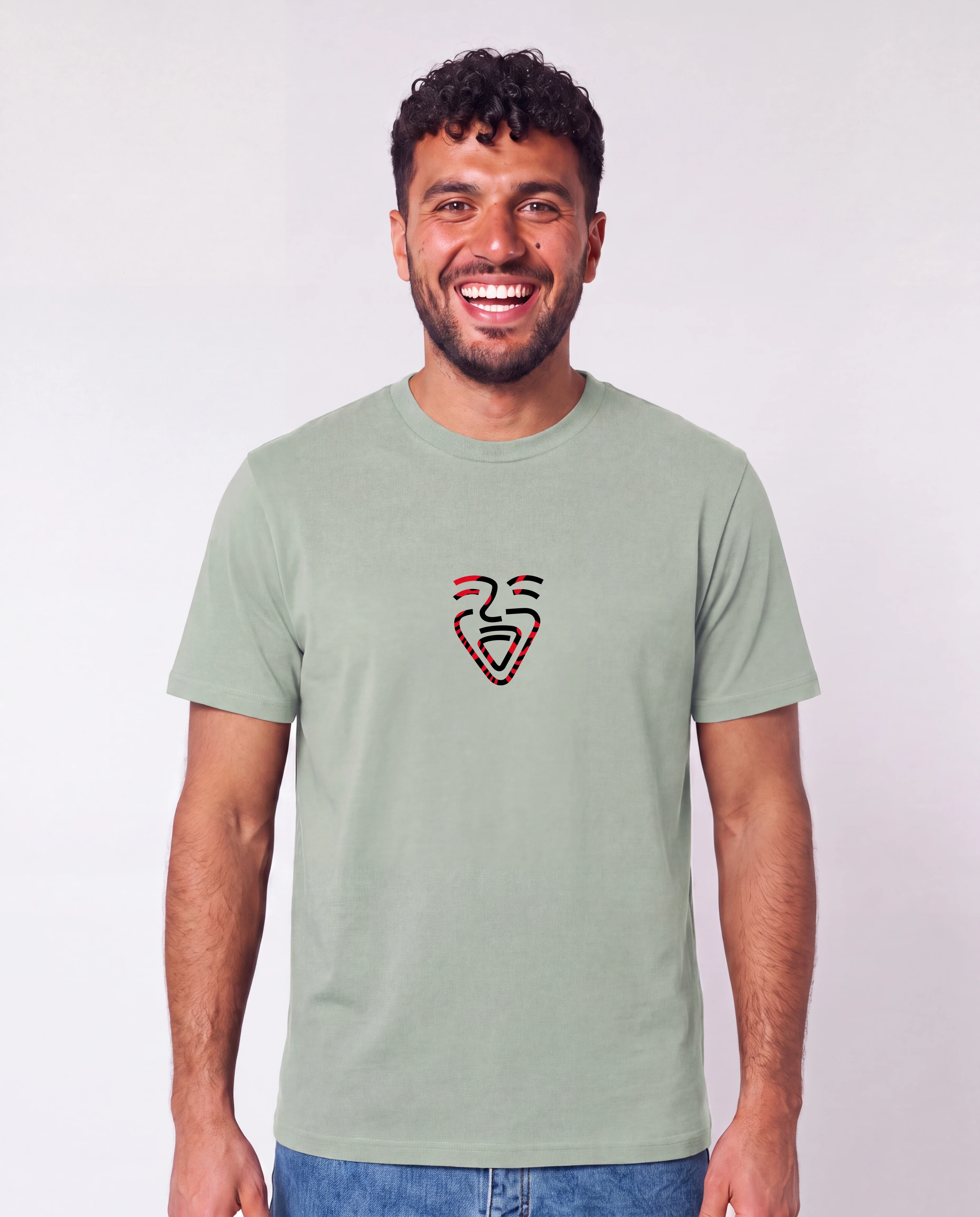 Albanien Shirt Aloe – Mann frontal