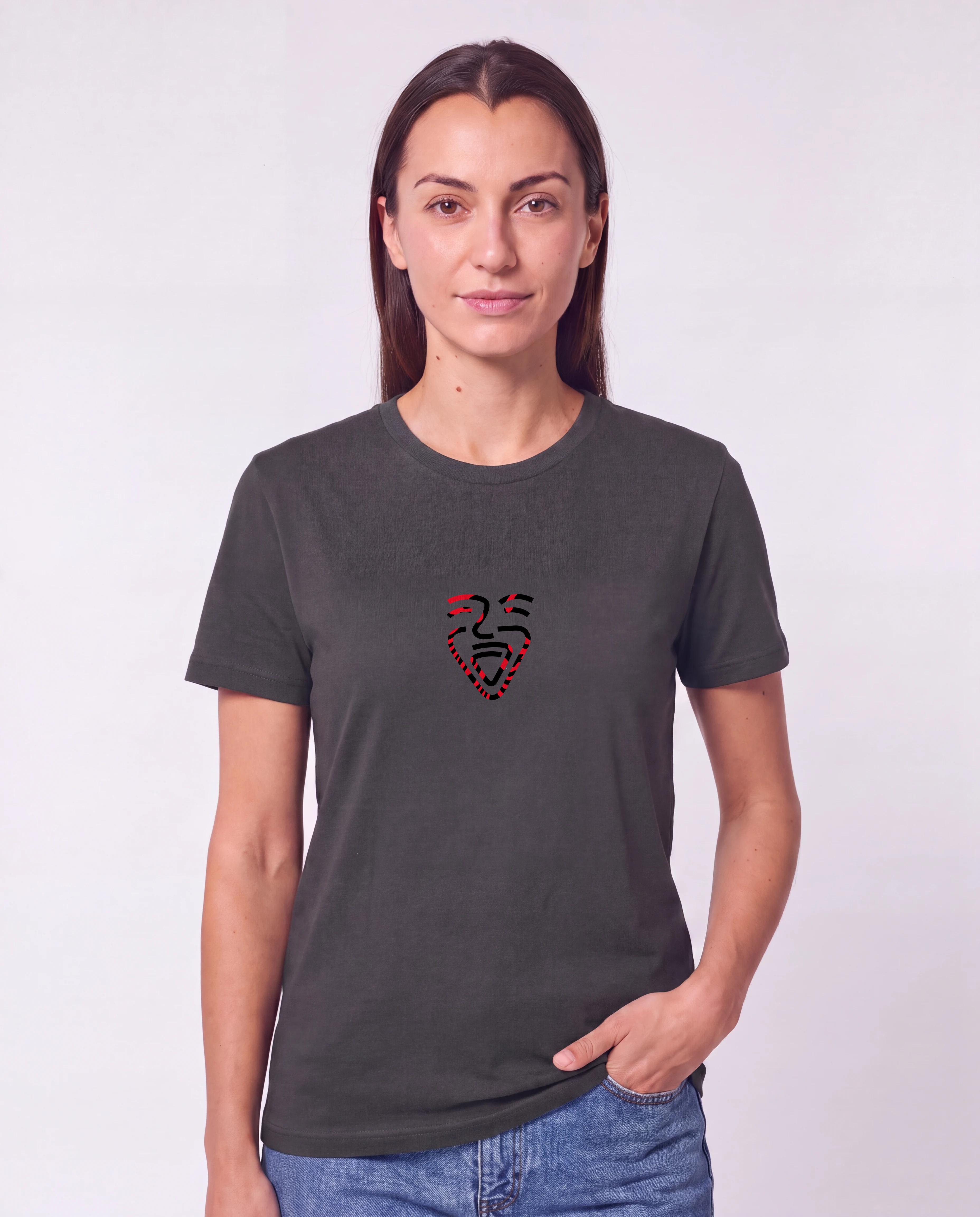 Albanien Shirt Anthracite – Frau Hüfte