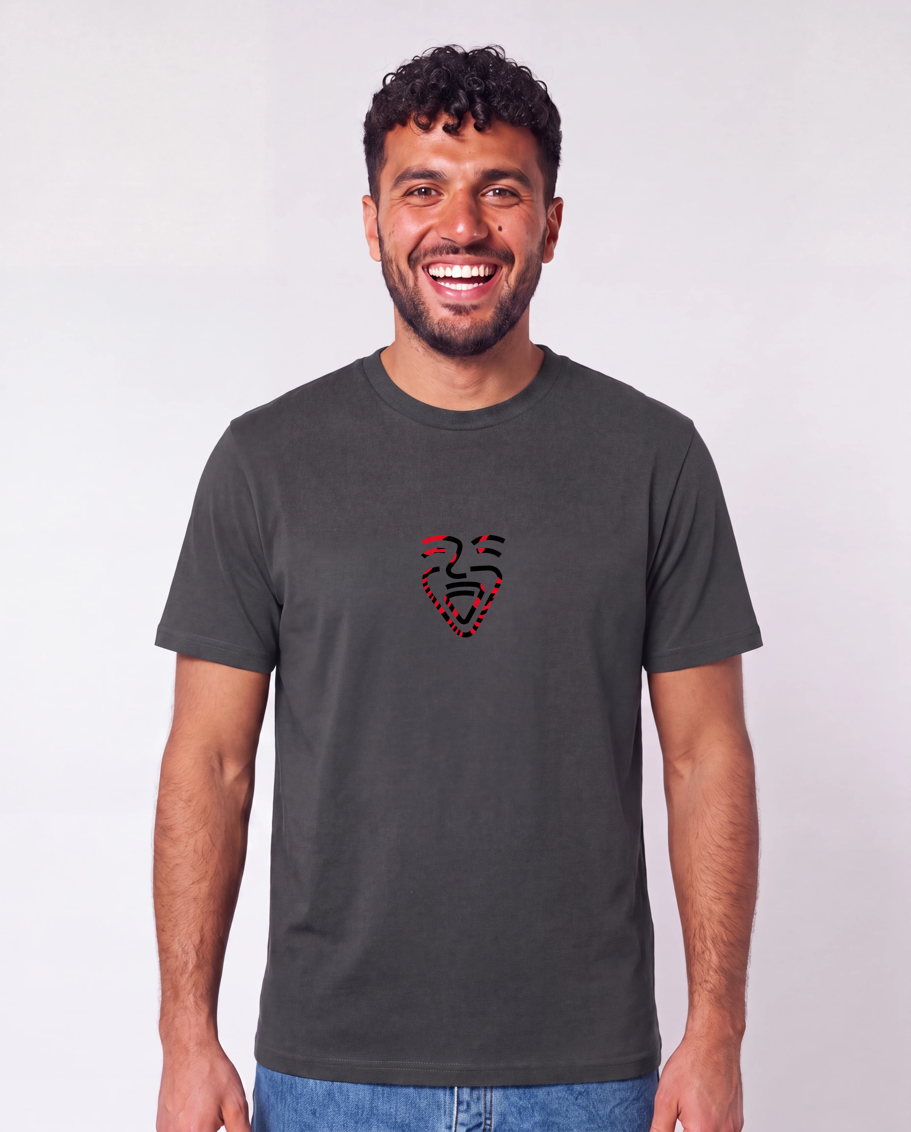 Albanien Shirt Anthracite – Mann frontal