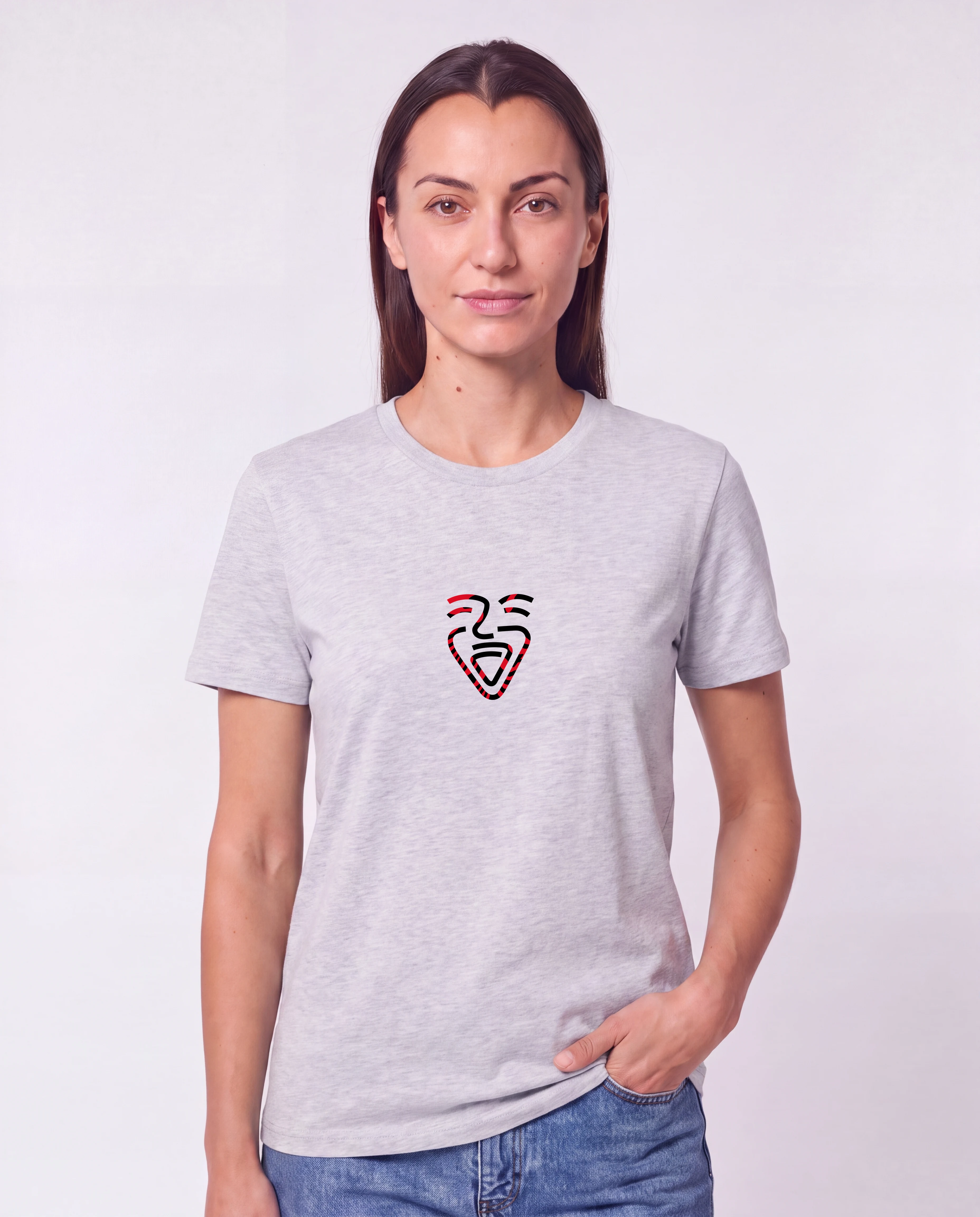 Albanien Shirt CoolHeatherGrey – Frau Hüfte