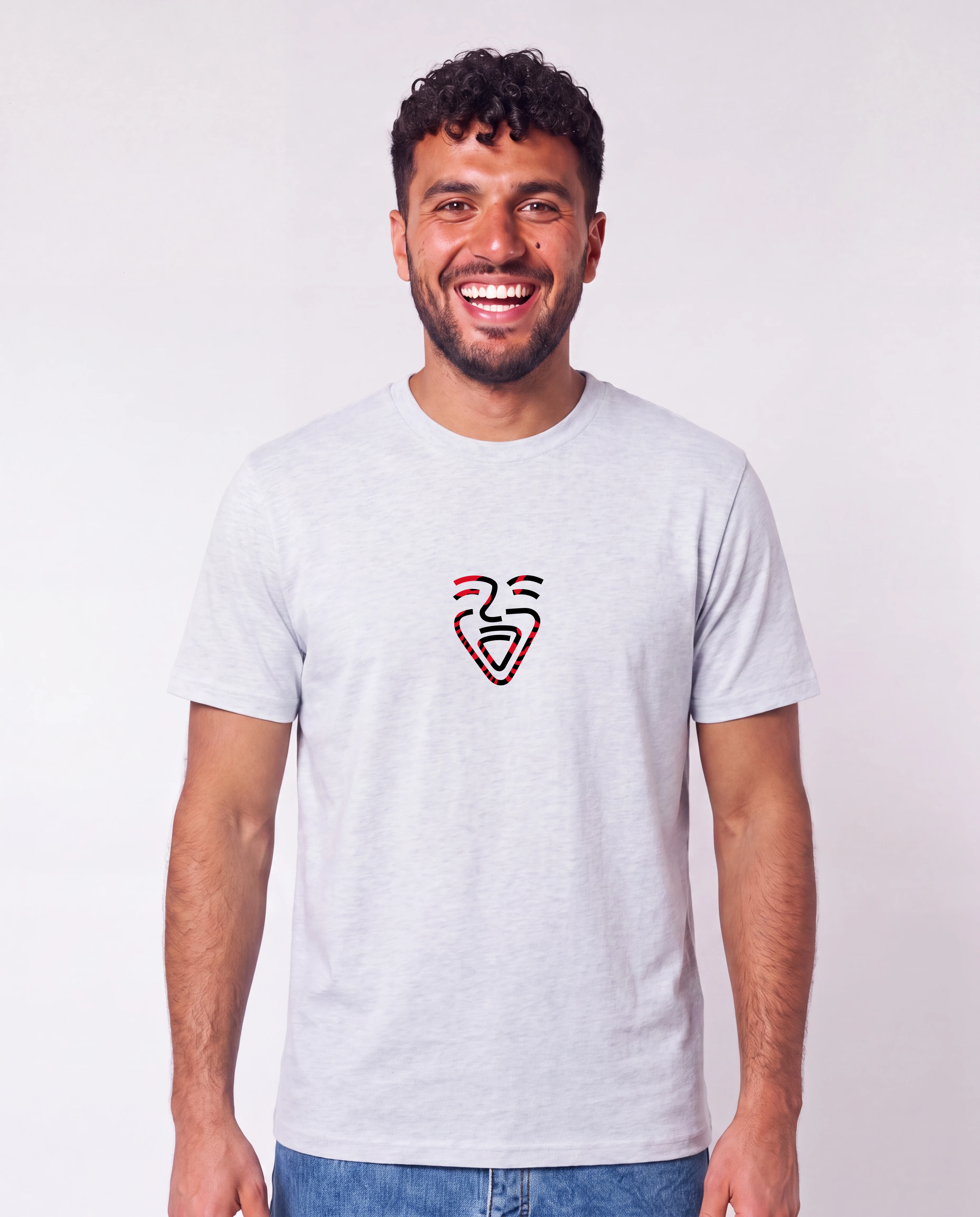 Albanien Shirt CoolHeatherGrey – Mann frontal
