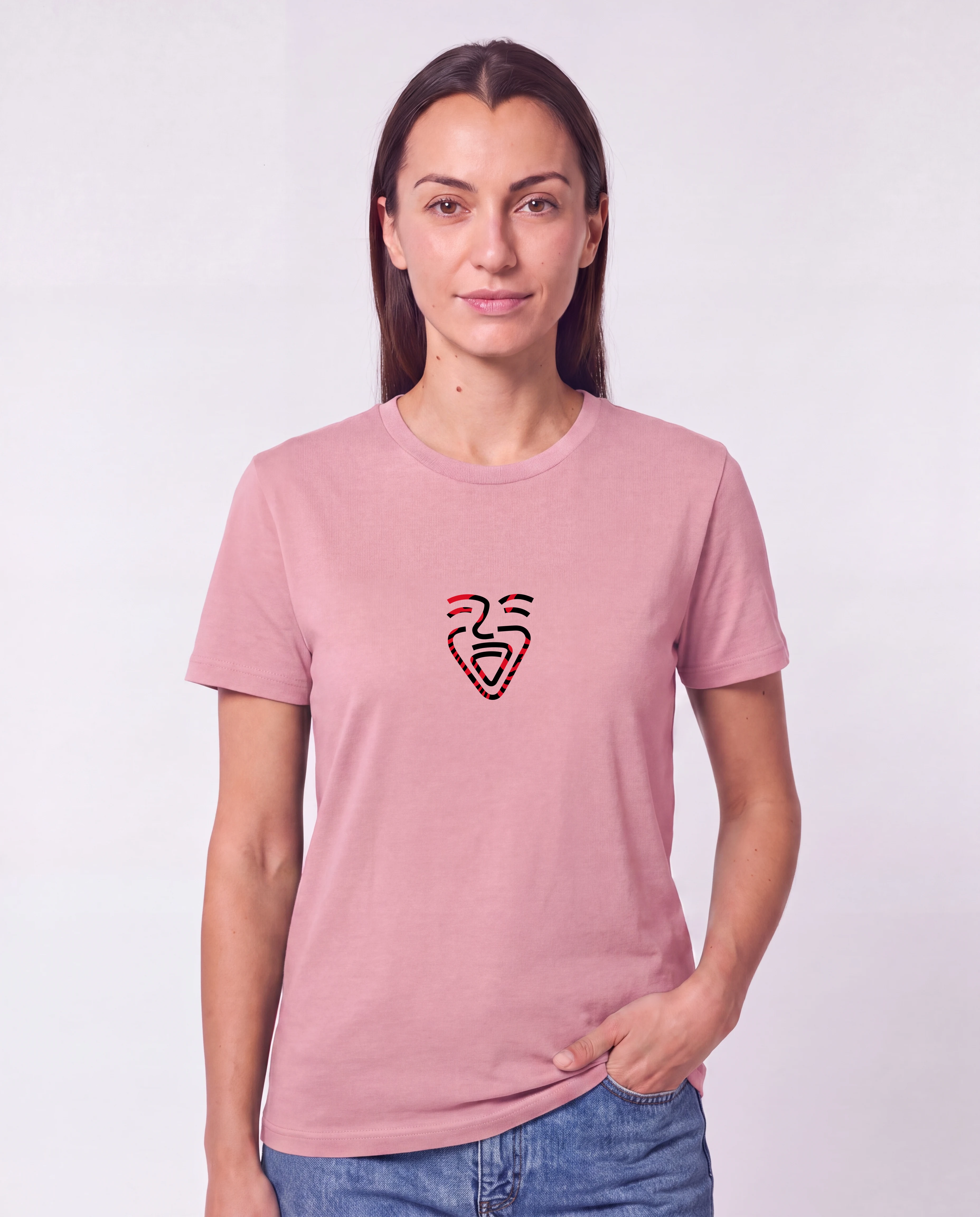 Albanien Shirt CottonPink – Frau Hüfte