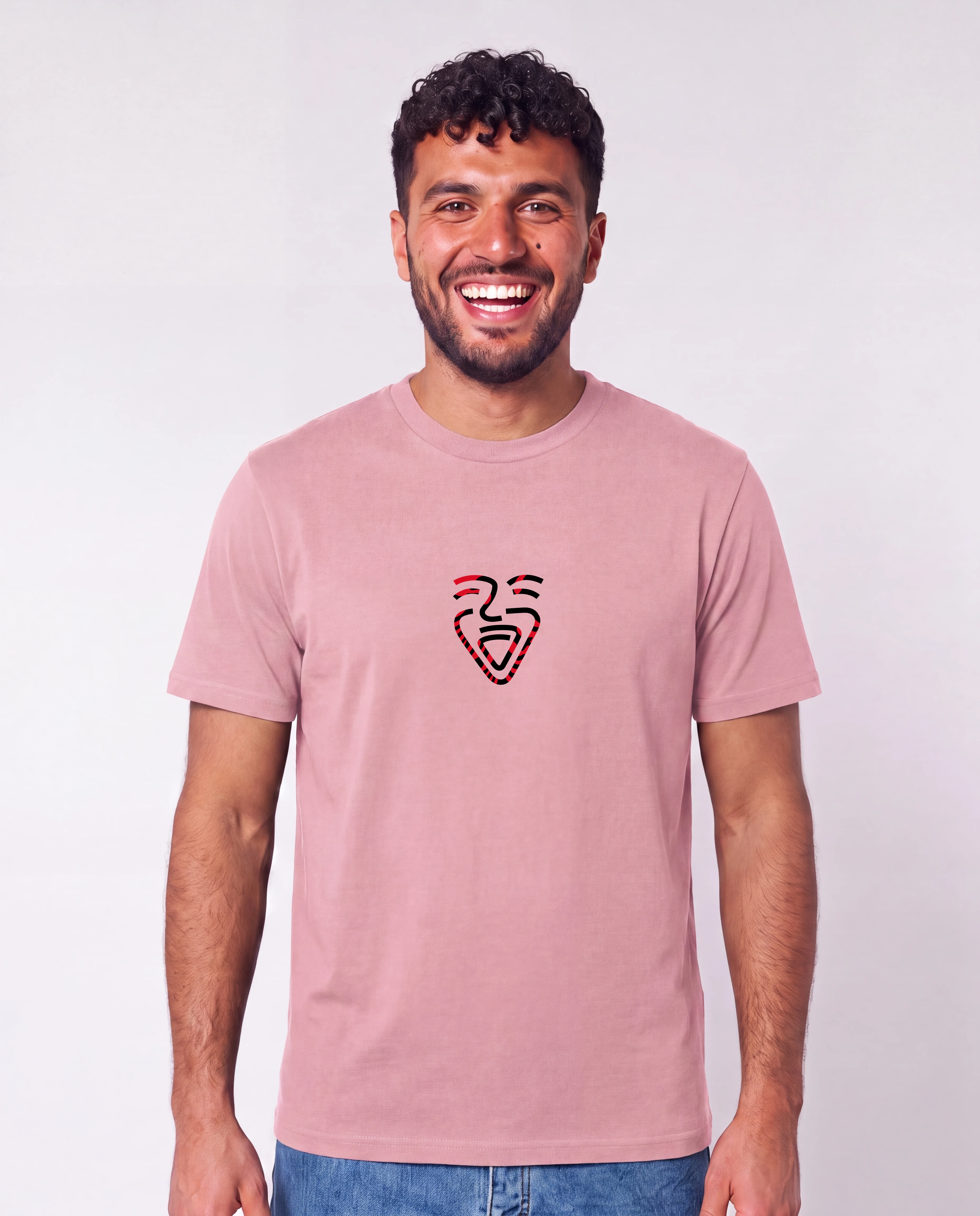 Albanien Shirt CottonPink – Mann frontal