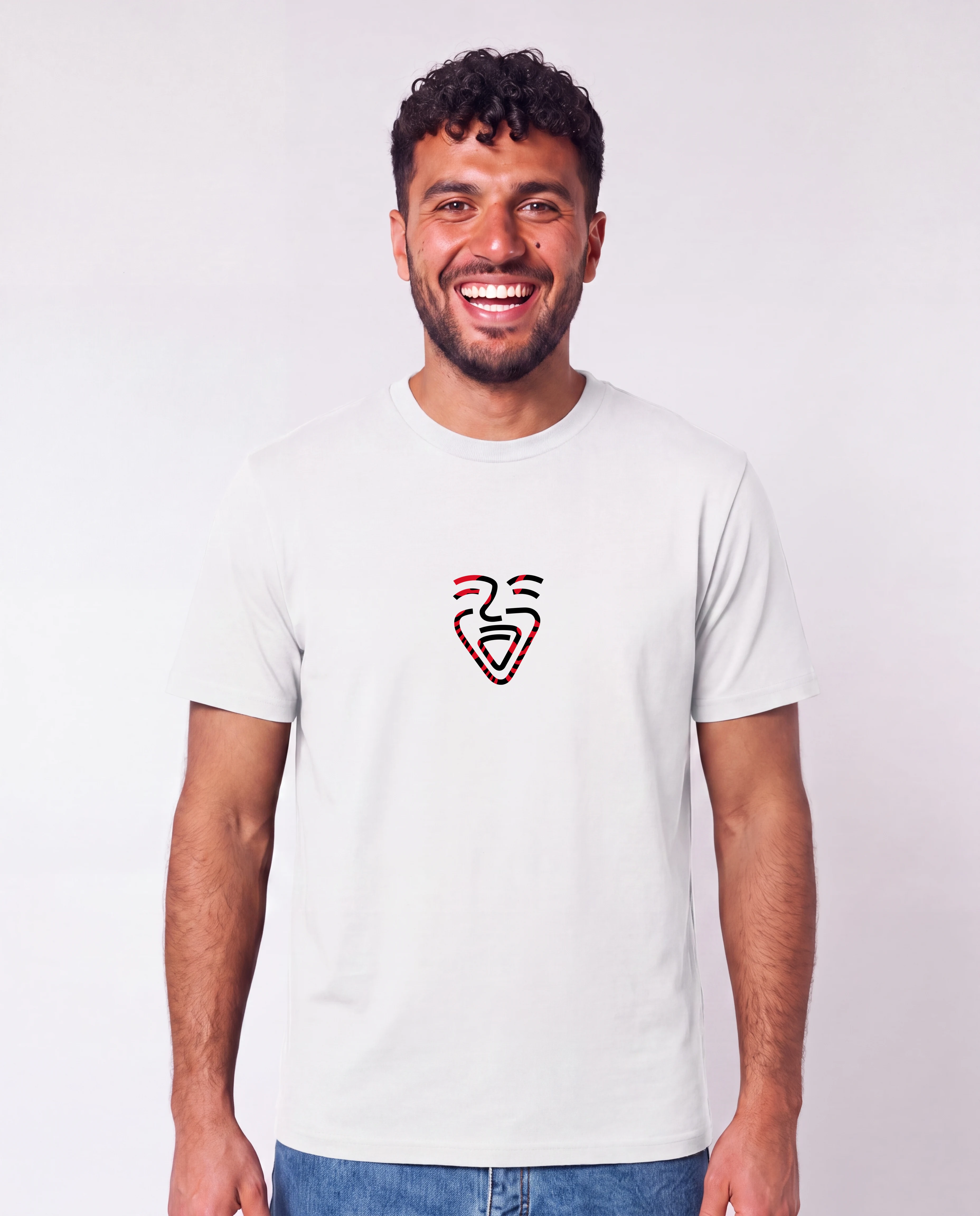 Albanien Shirt White – Mann frontal