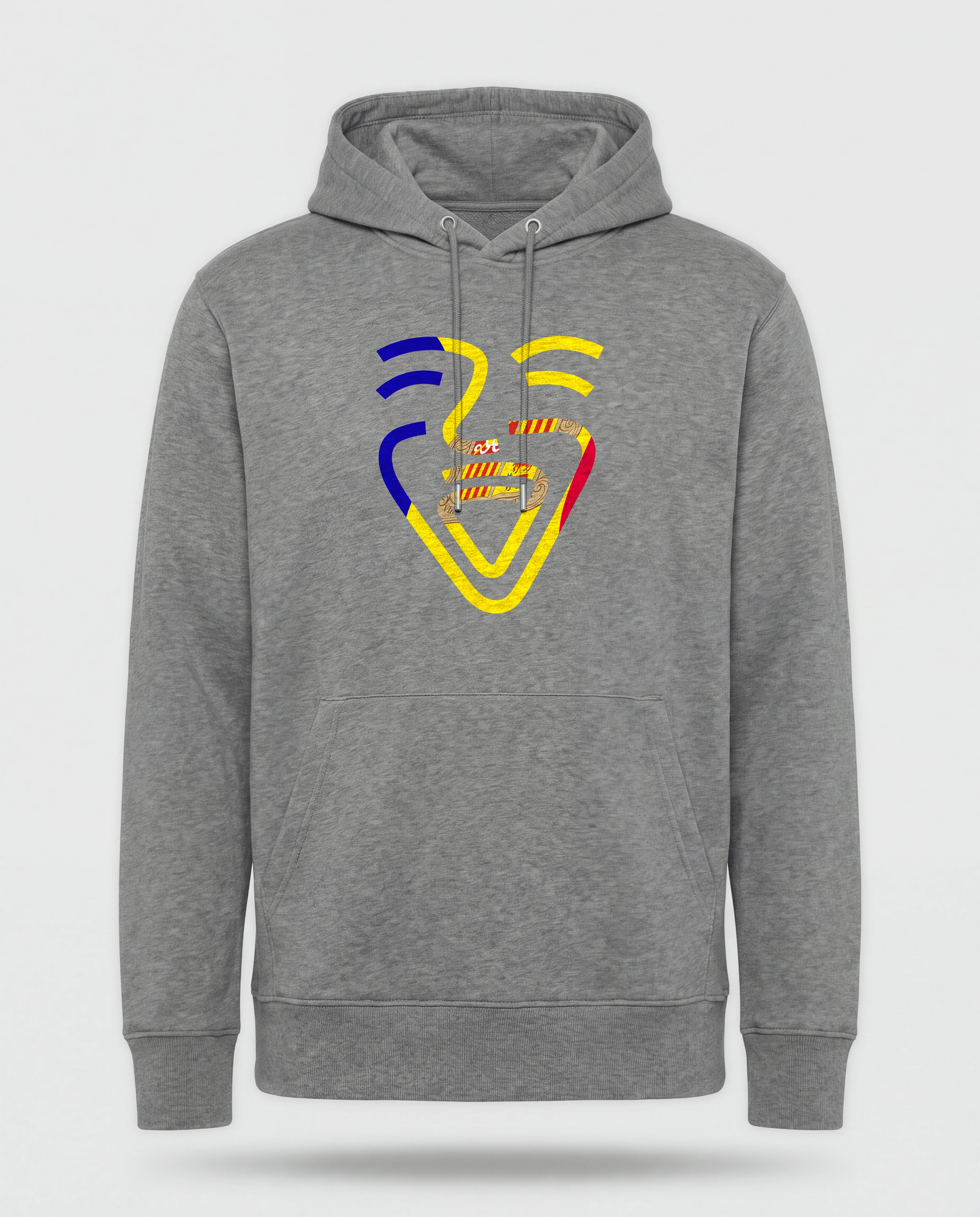 Andorra Hoodie in Mid Heather Grey, freihängend