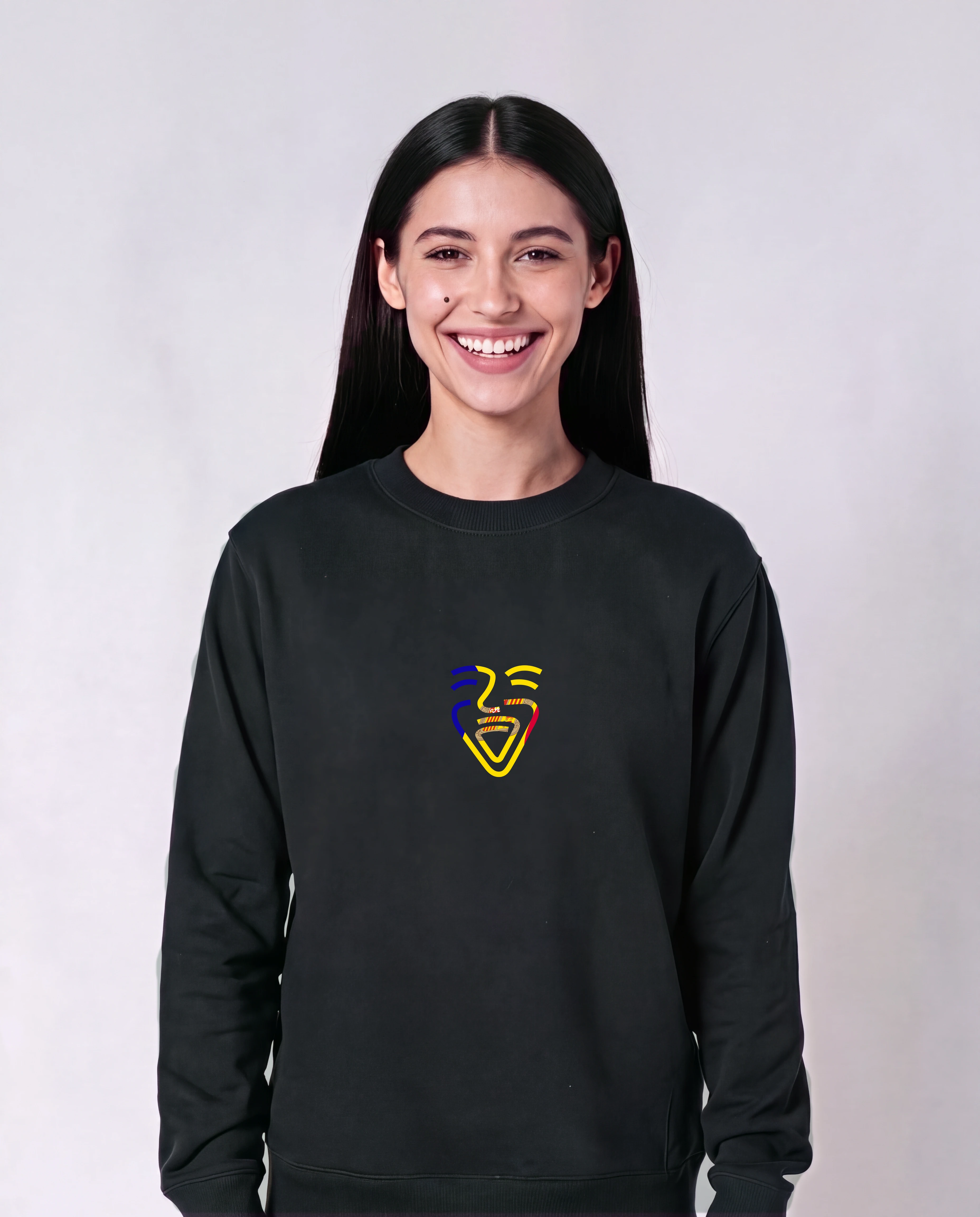 Andorra Sweater in Schwarz, Model Frau, frontal
