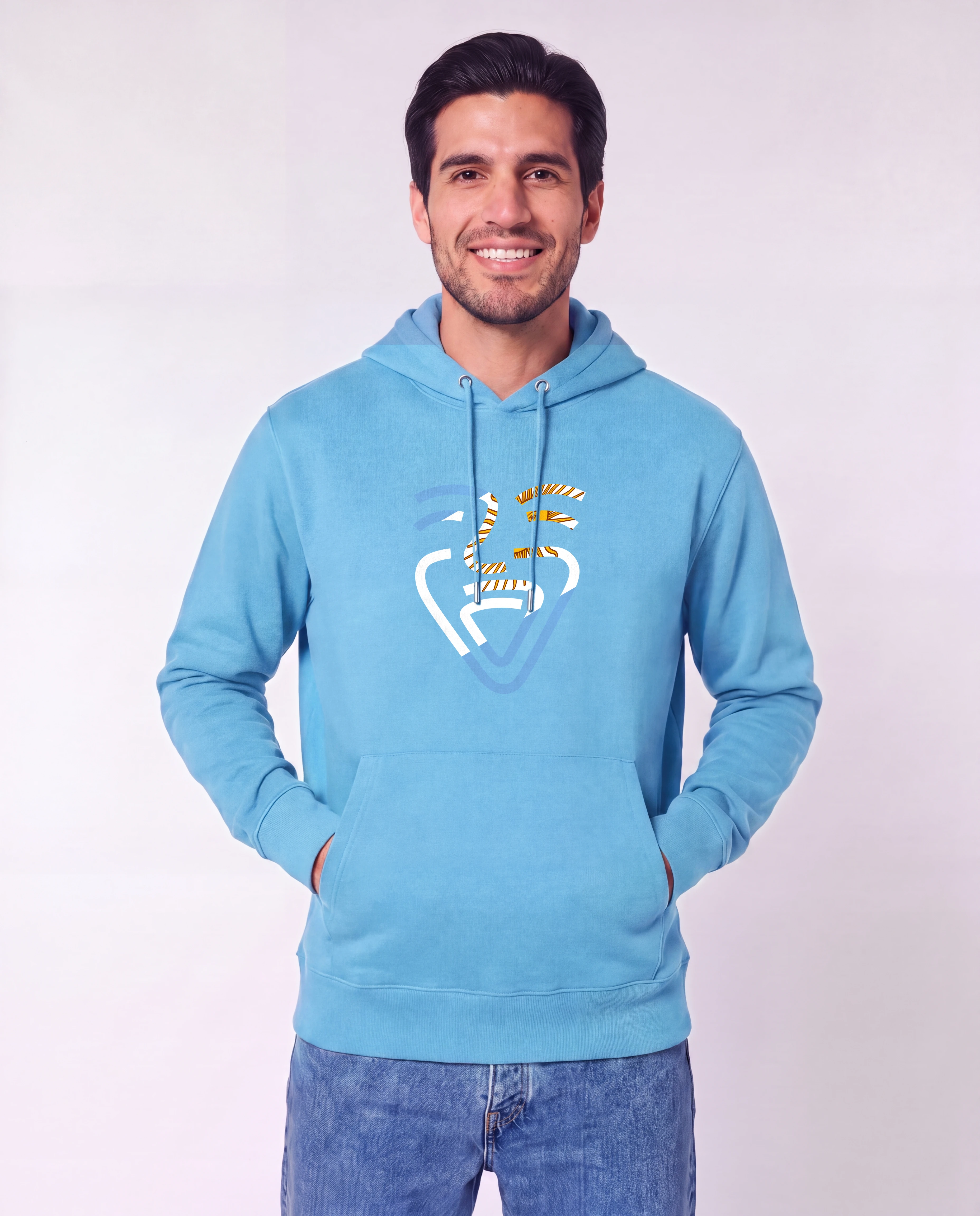 OneFam Argentinien Hoodie Aqua Blue Mann Taschen