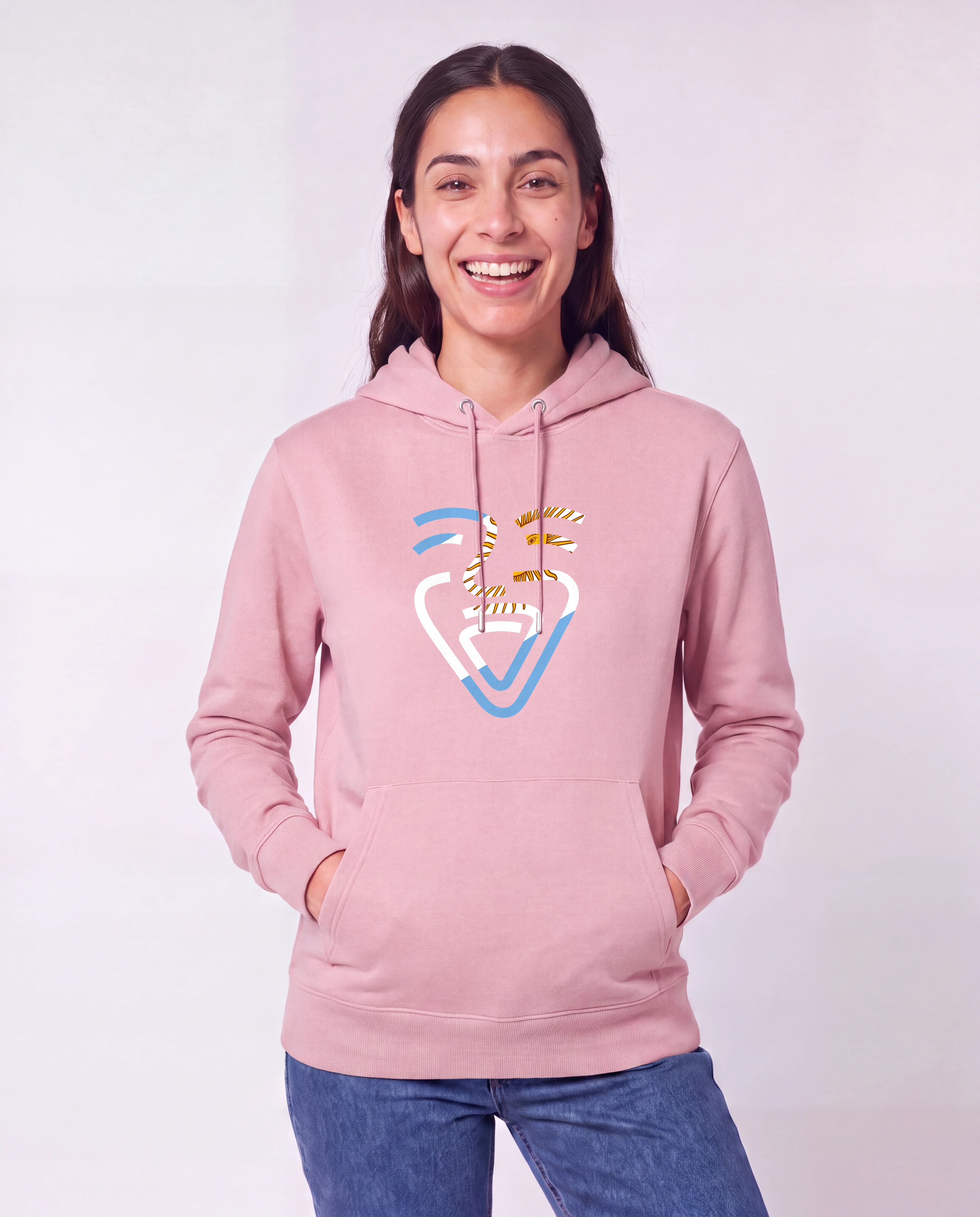 OneFam Argentinien Hoodie Cotton Pink Frau Taschen