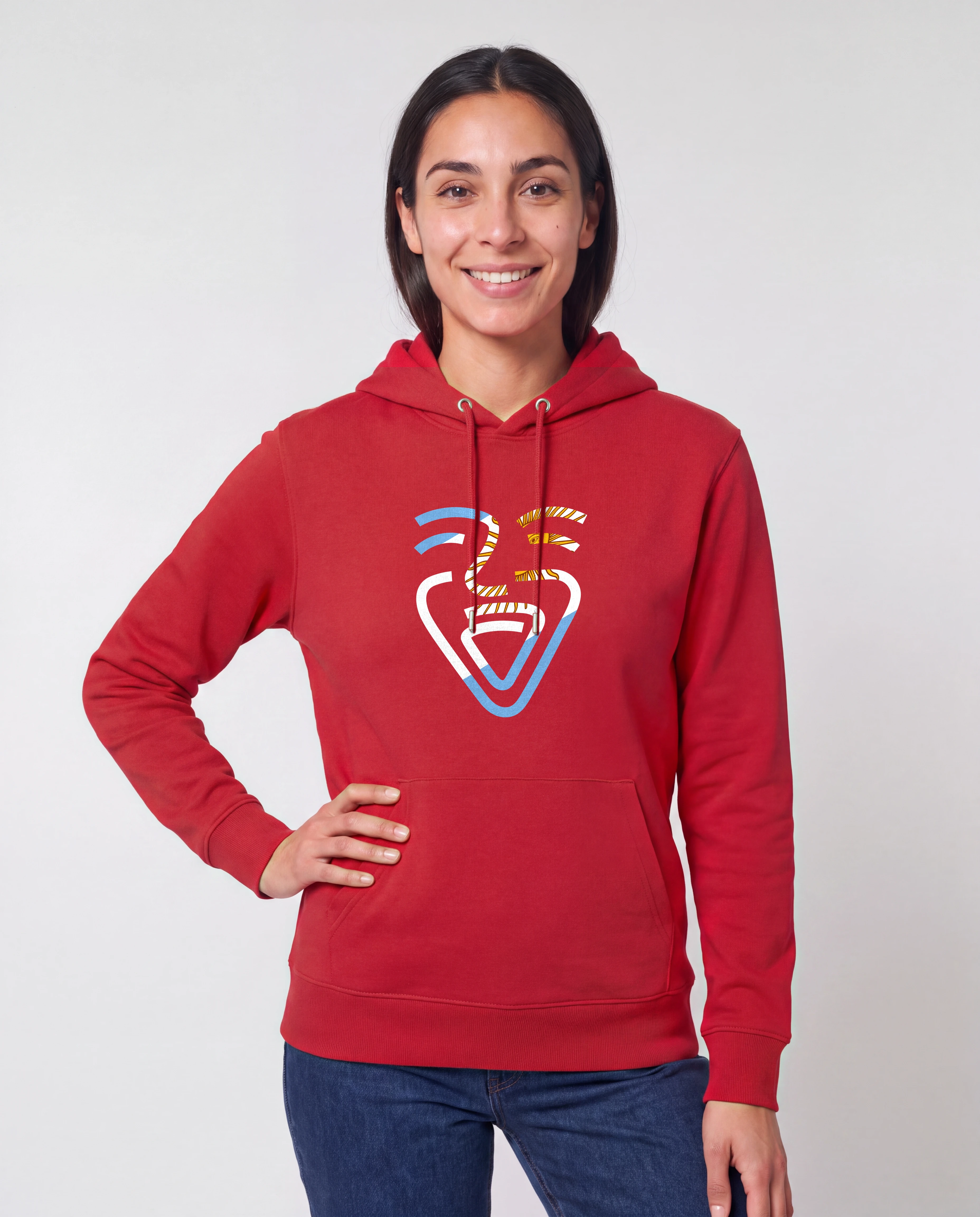 OneFam Argentinien Hoodie Red Frau Hüfte