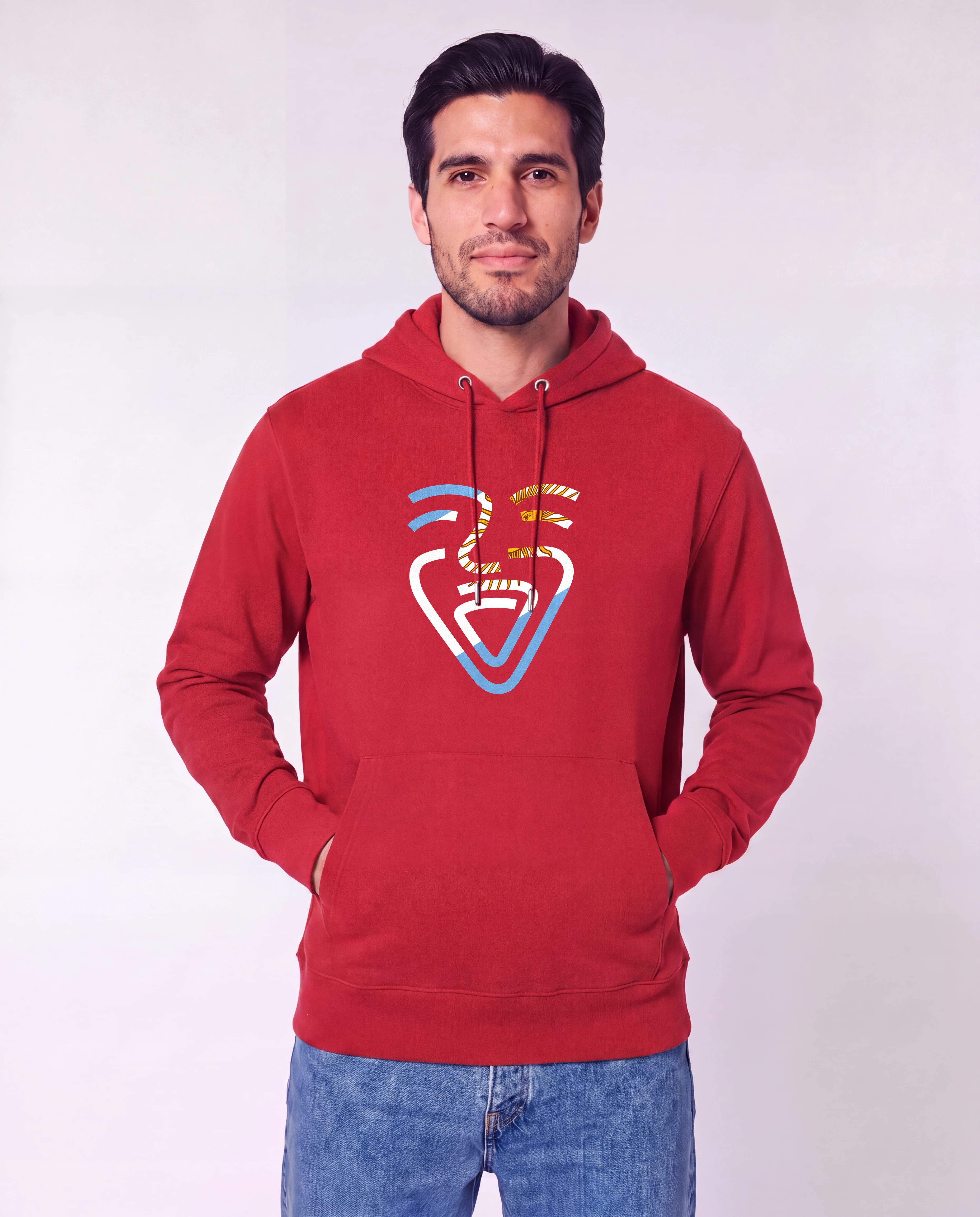 OneFam Argentinien Hoodie Red Mann Taschen