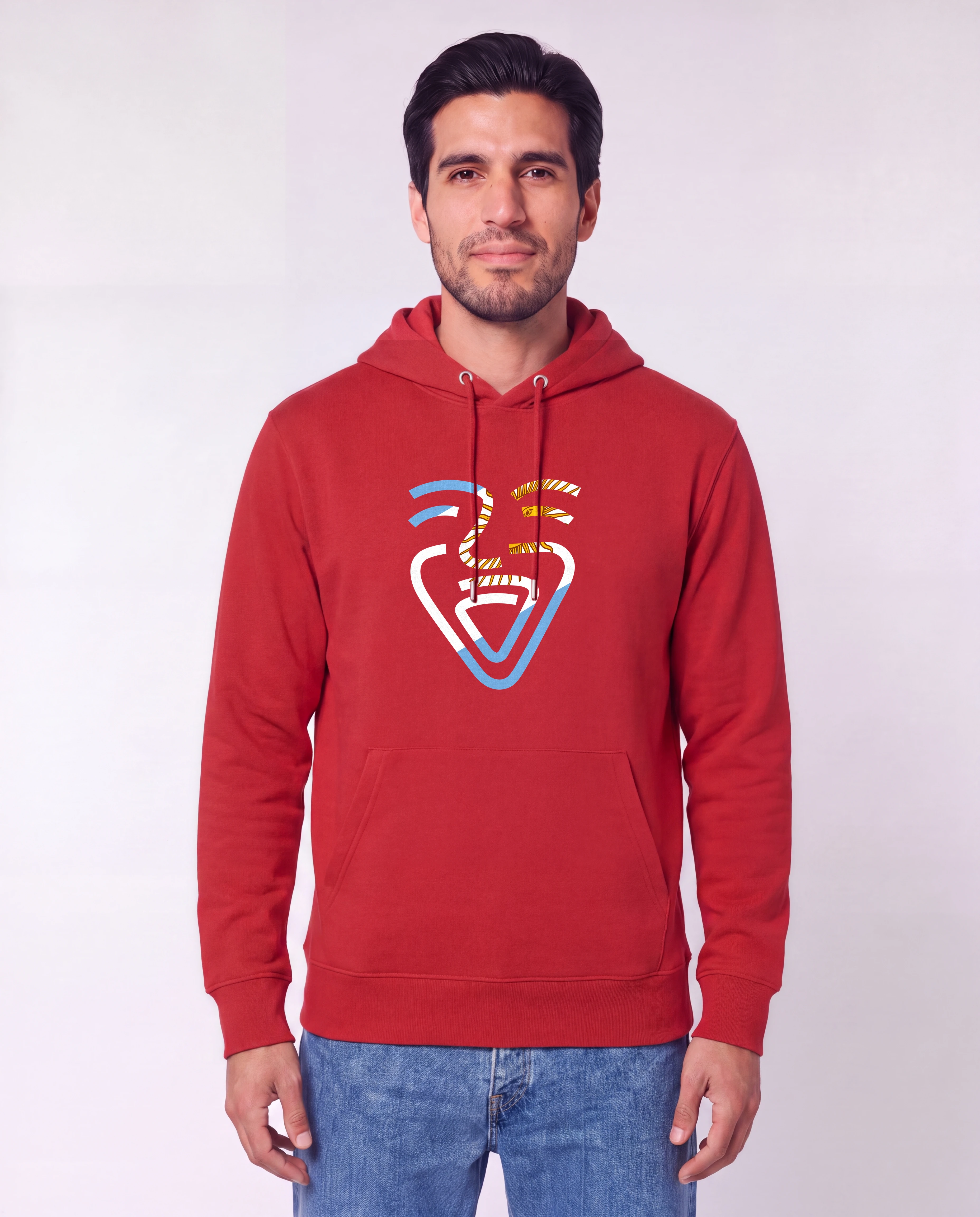 OneFam Argentinien Hoodie Red Mann frontal