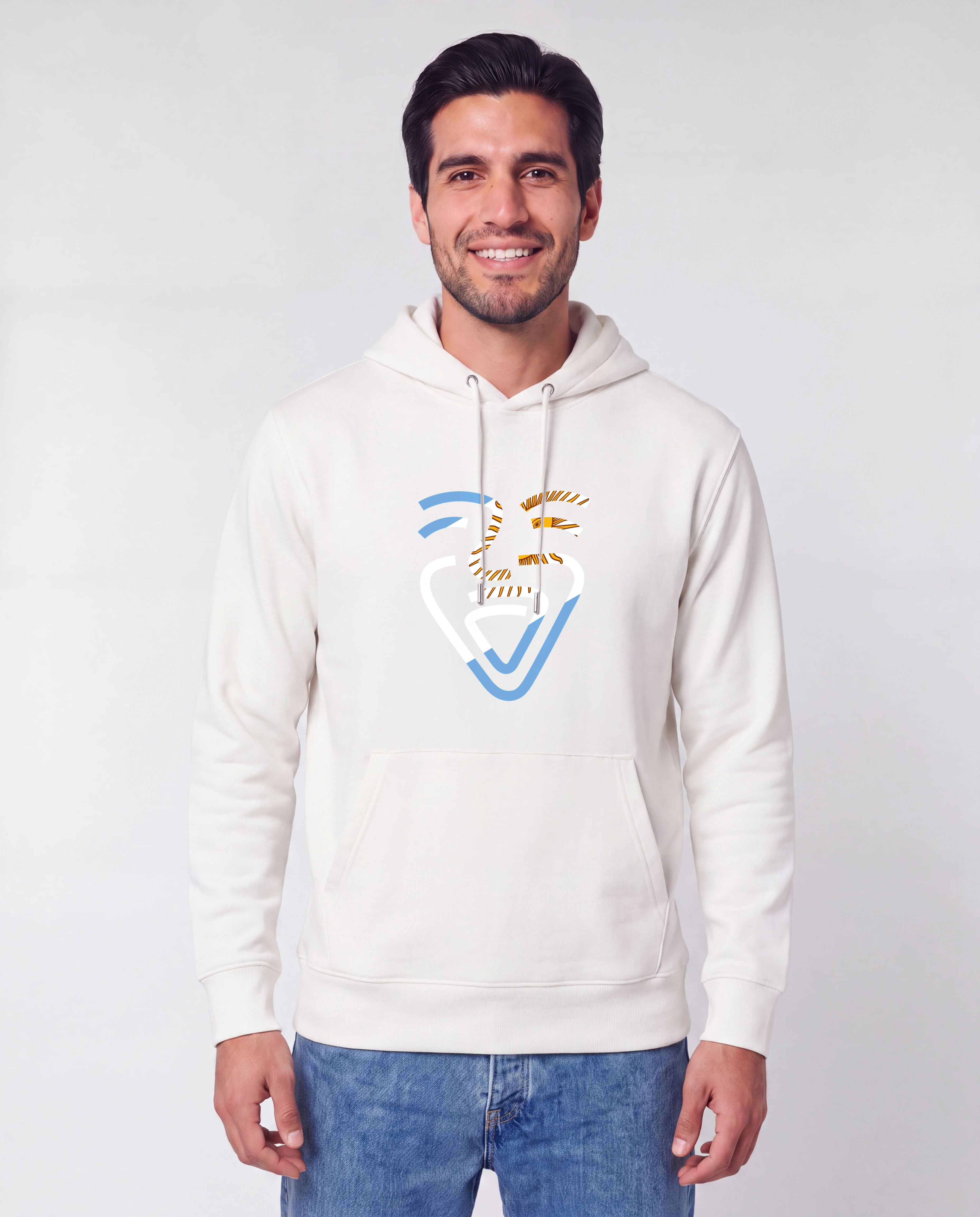 OneFam Argentinien Hoodie White Mann frontal