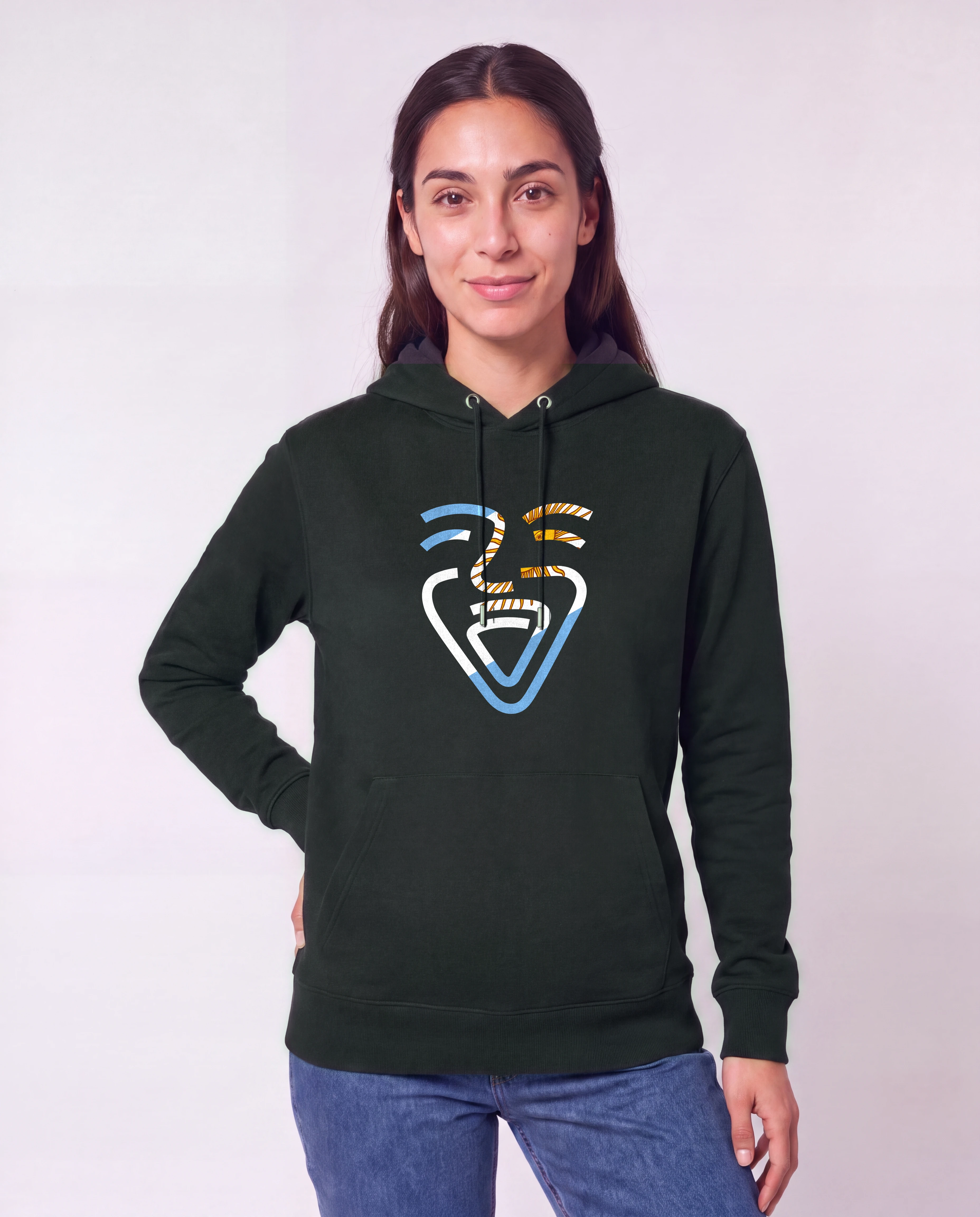 OneFam Argentinien Hoodie schwarz Frau frontal