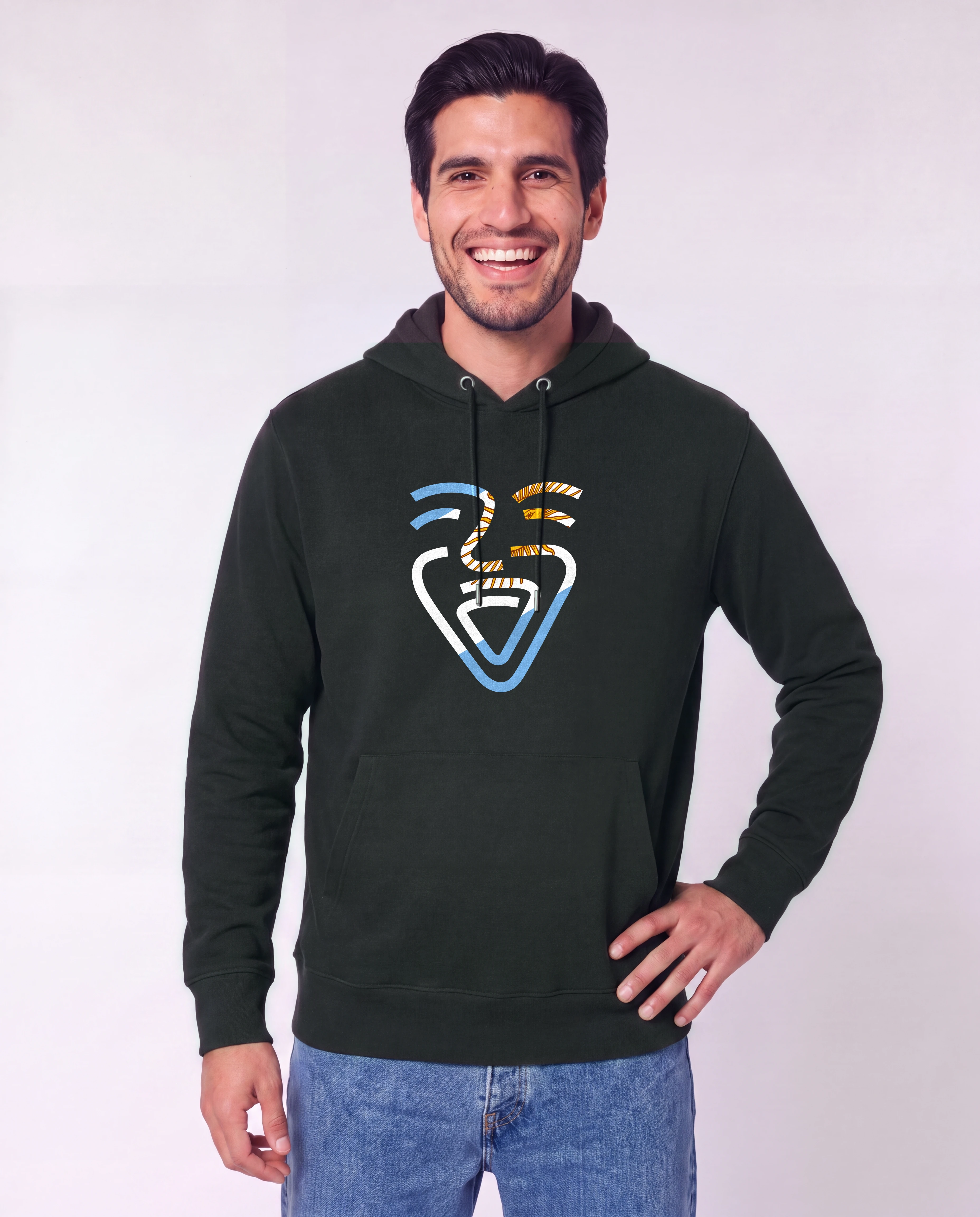 OneFam Argentinien Hoodie schwarz Mann Hüfte